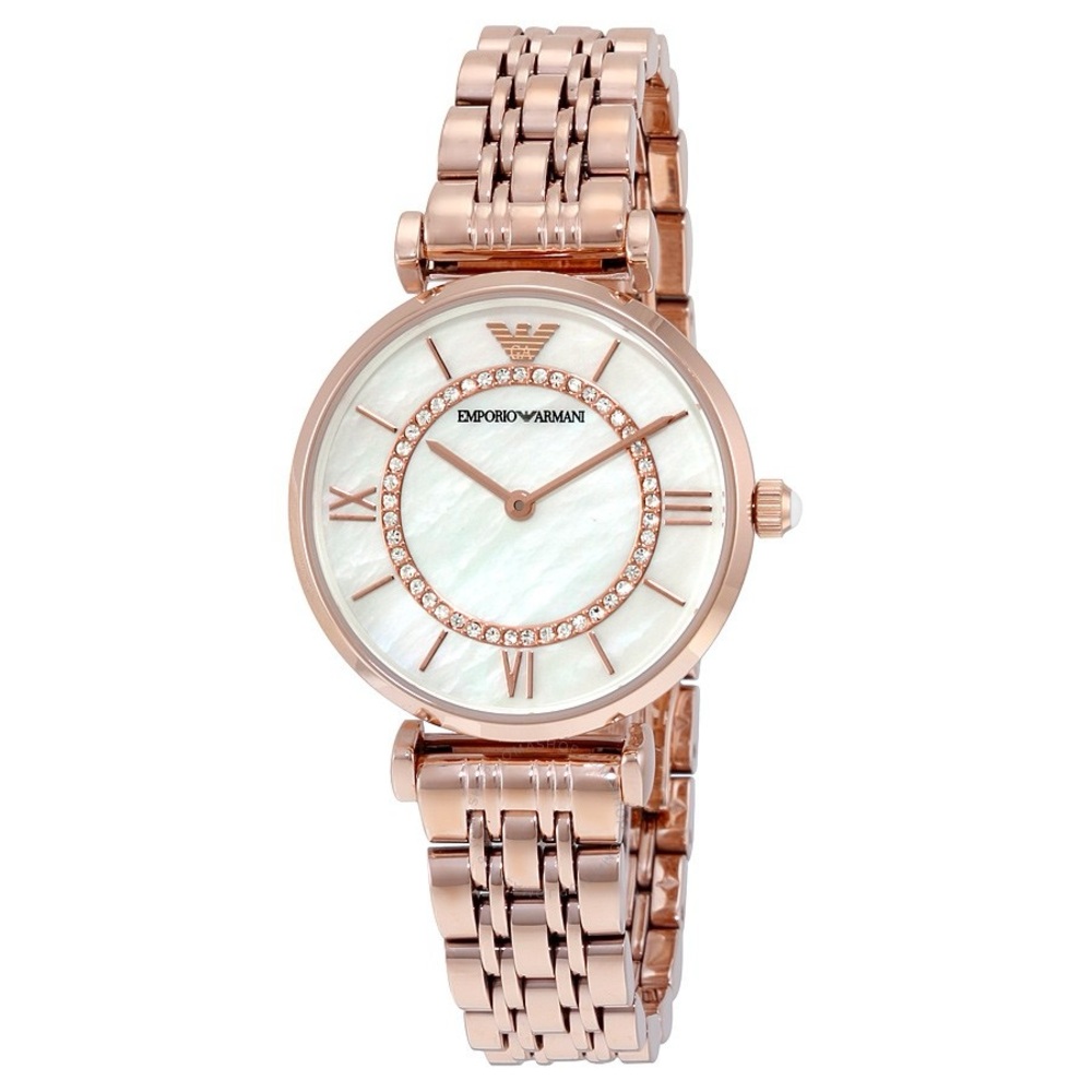 New Emporio Armani  Women’s Two-Hand Rose  Gold-Tone Stainless Steel Watch 32mm